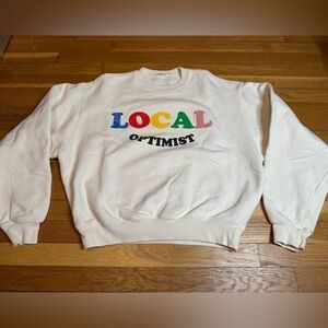 Madhappy Local Optimist White Sweatshirt